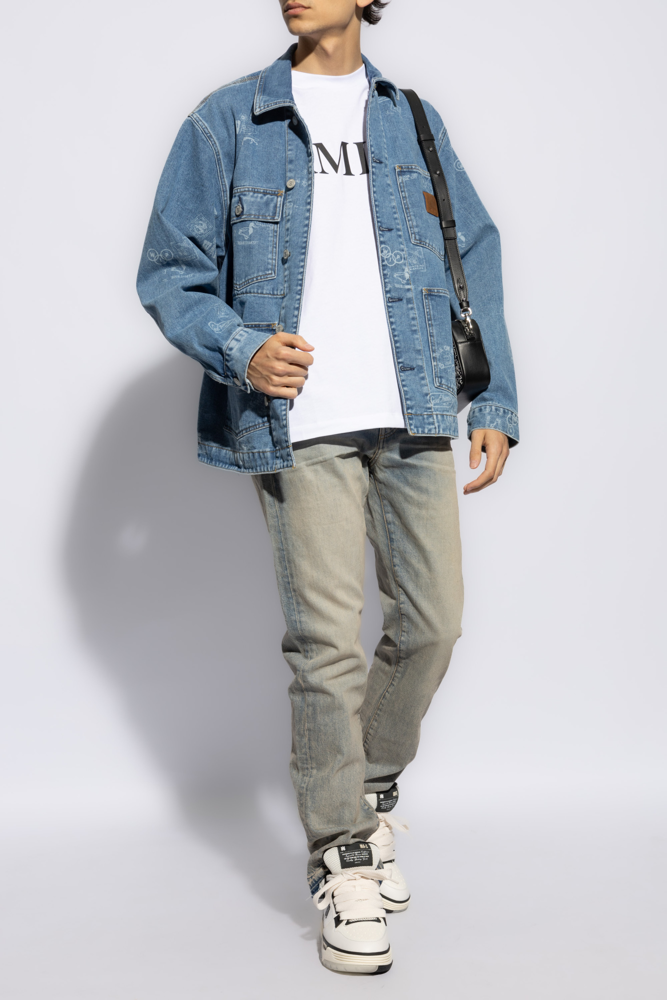 LA発☆セレブストリート【AMIRI】定番 ロゴ コットン Tシャツ AMIRI MAロゴ コットン Tシャツ ショートスリーブ 6色